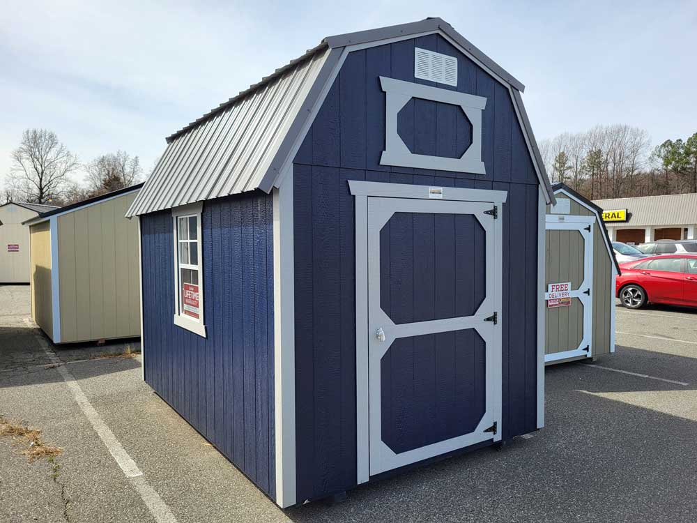 8' x 12' Anchors Aweigh Blue Lofted Barn Storage Shed