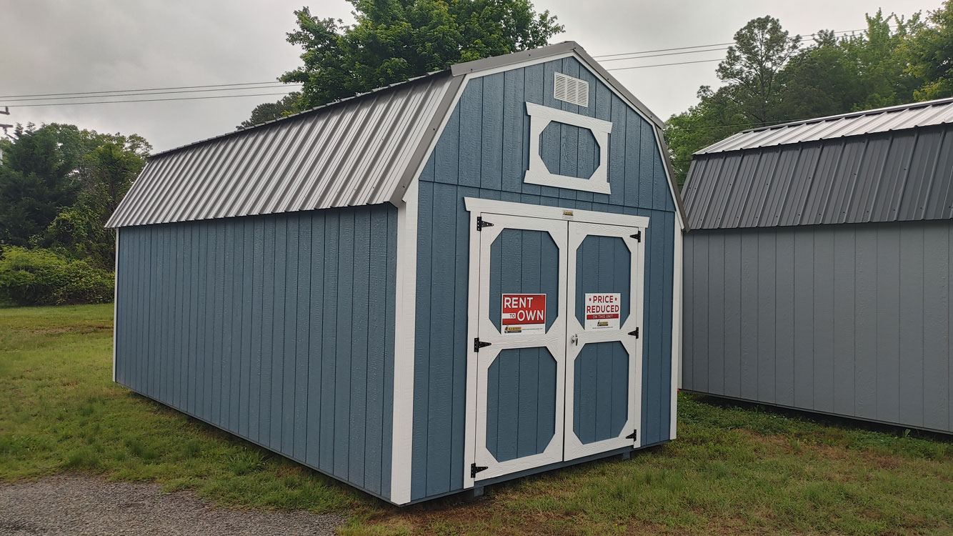 10' x 20' Smokey Blue Lofted Barn Storage Shed