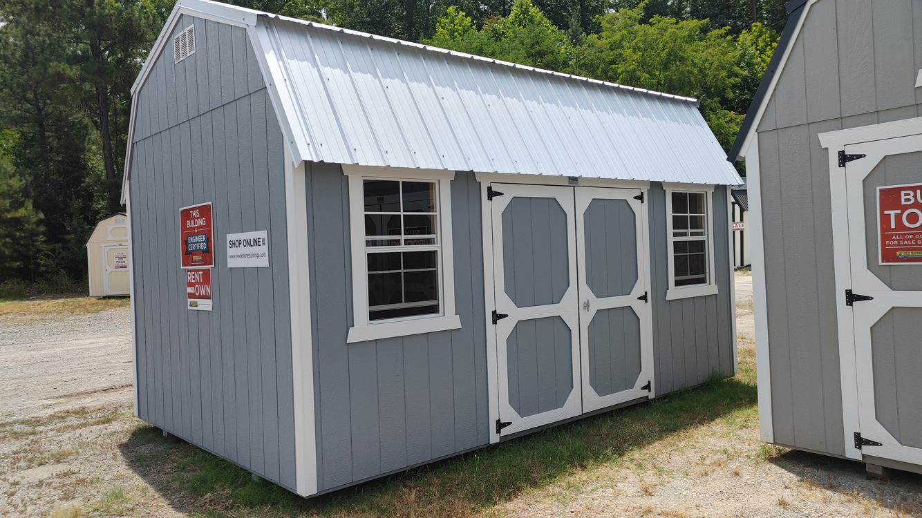 10' x 16' Steely Gray Side Lofted Barn Storage Shed