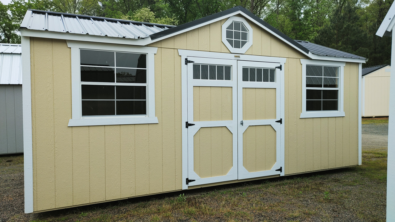 10' x 20' Navajo White A-Frame Side Utility Storage Shed With Gable