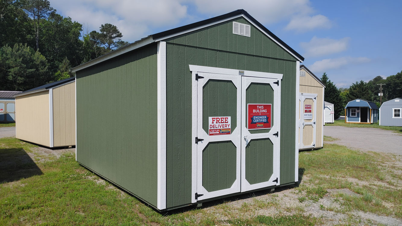 10' x 16' Rosemary Green A-Frame Utility Storage Shed