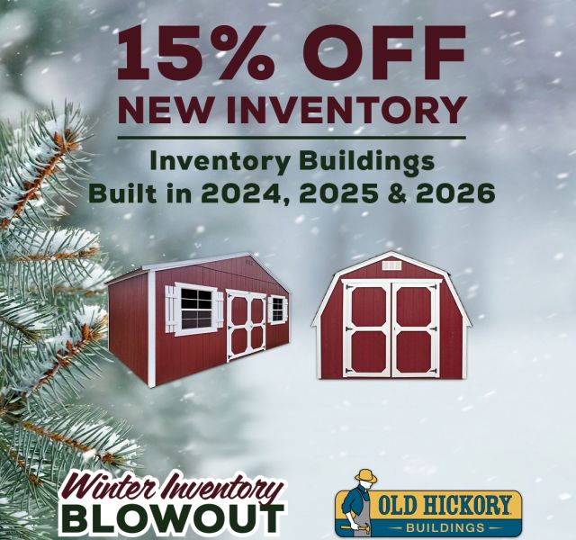 Winter Inventory Blowout - 15% OFF New Buildings Through Feb 20