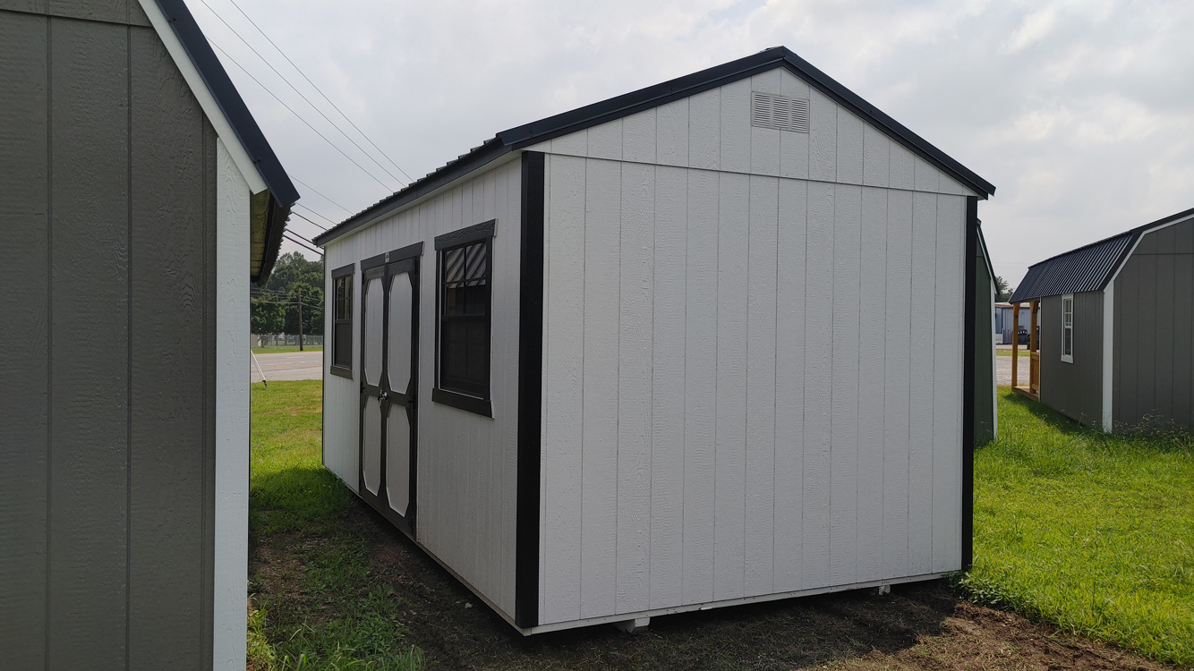 10' x 20' Barn White A-Frame Side Utility Storage Shed