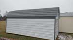 12' x 20' White Metal Lofted Barn Storage Shed