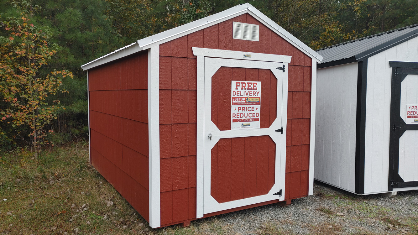 8' x 12' Rustic Red Economy A-Frame Utility Storage Shed