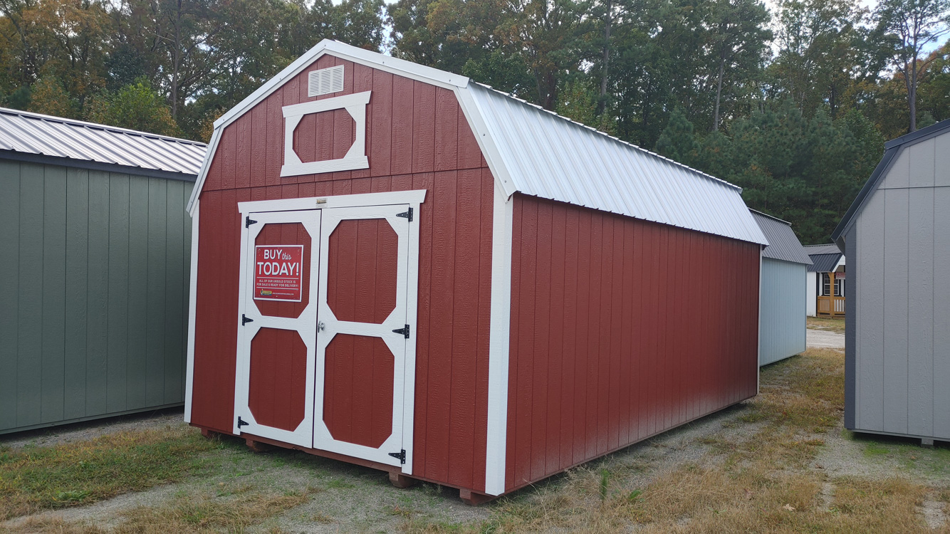 12' x 20' Rustic Red Lofted Barn Storage Shed
