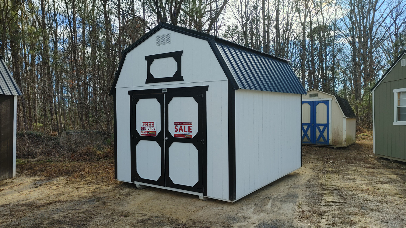 10' x 12' Barn White Lofted Barn Storage Shed