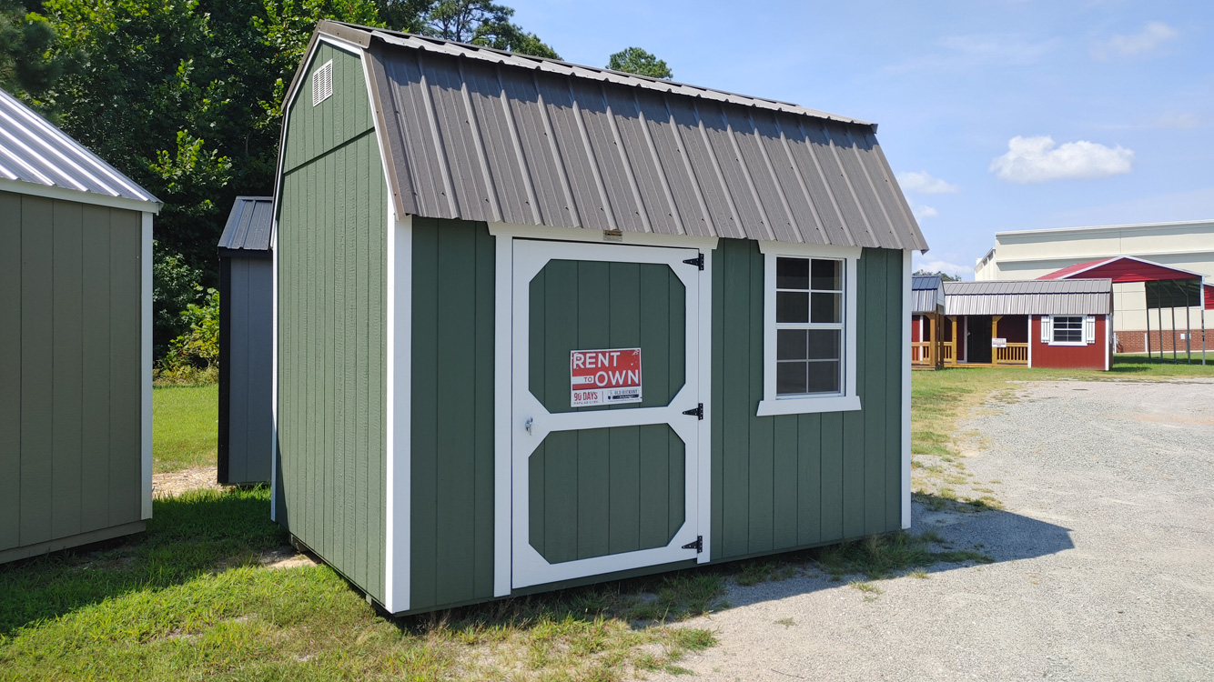 10' x 12' Rosemary Green Side Lofted Barn Storage Shed