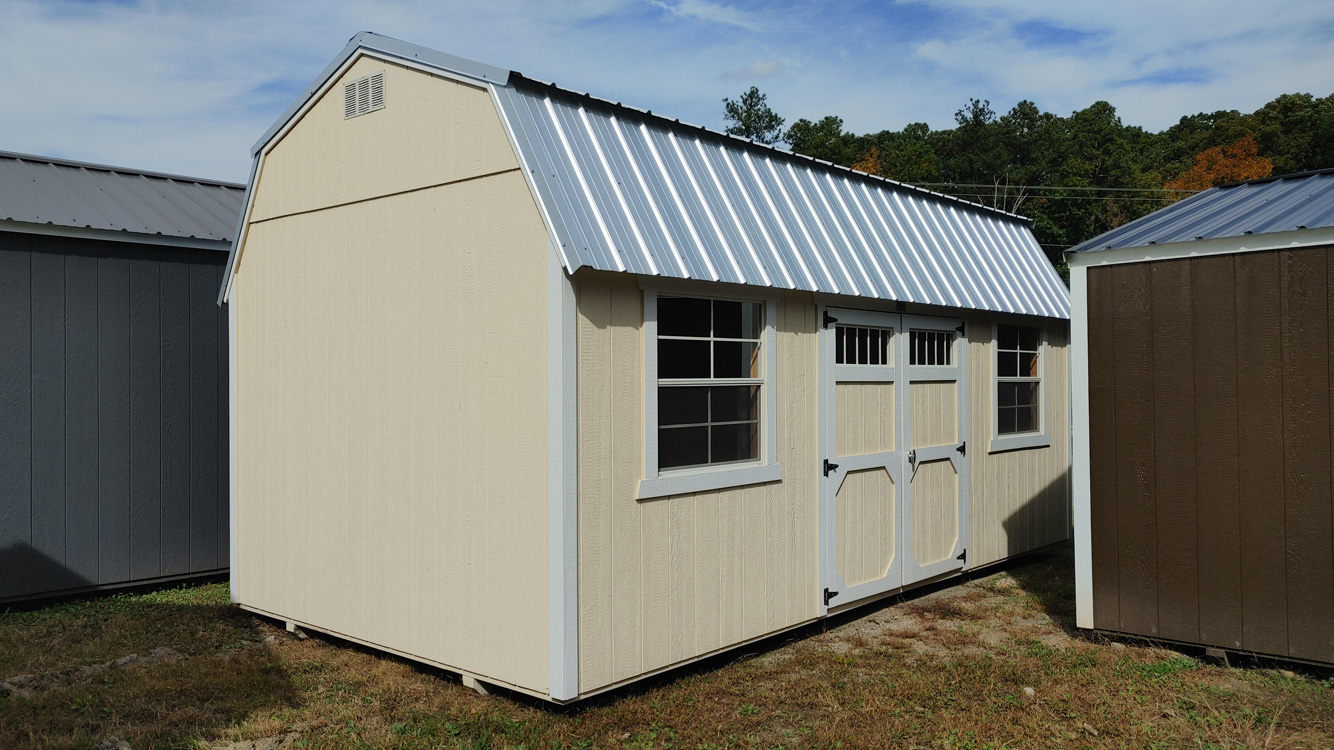 10' x 20' Eaglet Beige Side Lofted Barn Storage Shed