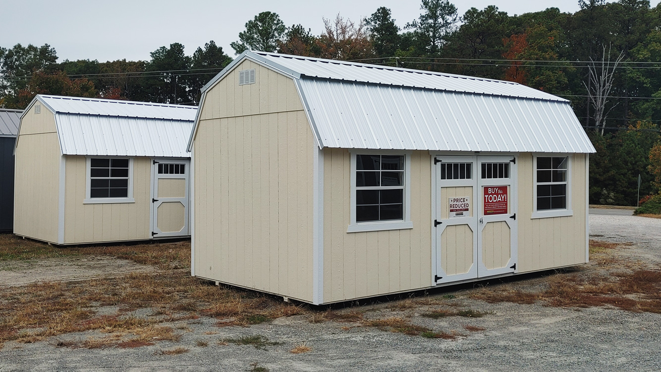 10' x 20' Eaglet Beige Side Lofted Barn Storage Shed