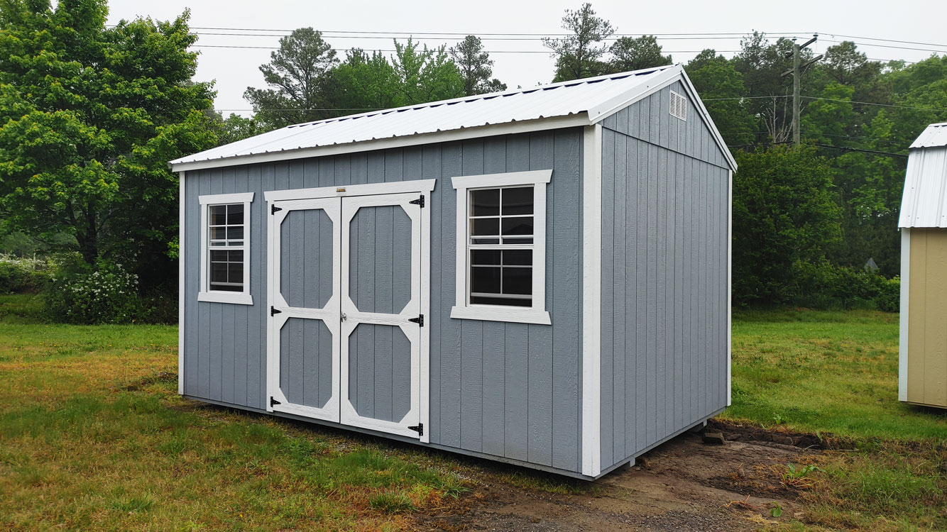 10' x 16' Steely Gray A-Frame Side Utility Storage Shed