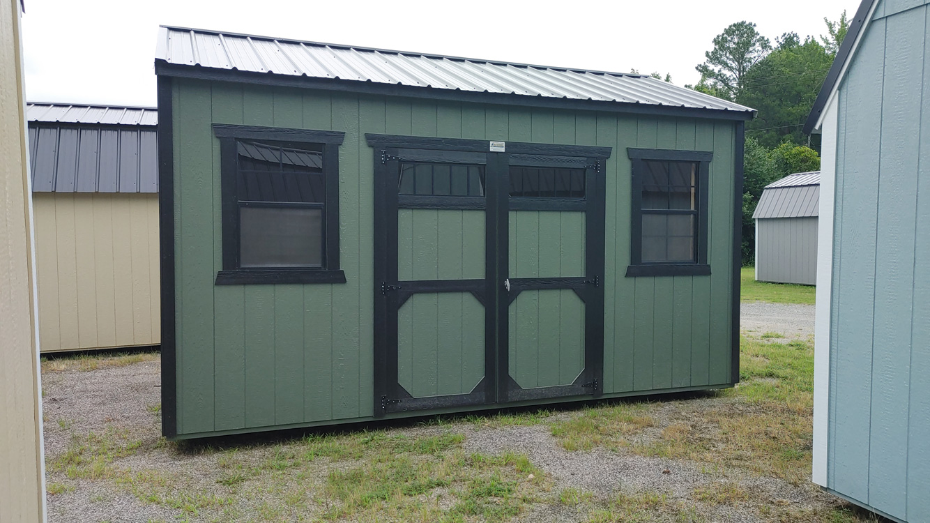 10' x 16' Rosemary Green A-Frame Side Utility Storage Shed