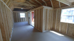 12' x 28' Rustic Red A-Frame Center Porch Side Utility Shed