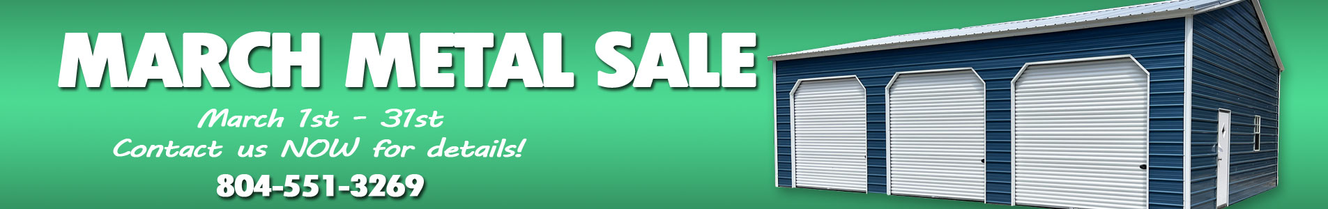 March Metal Building Sale - Up to 30% OFF